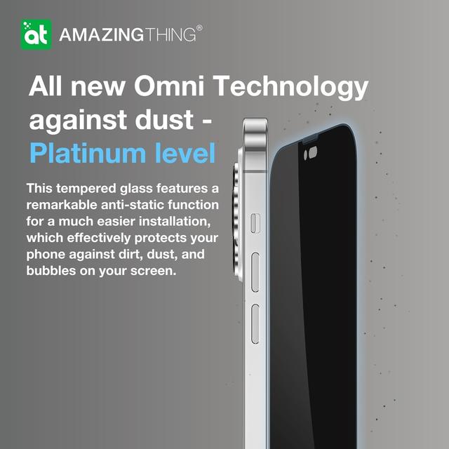 شاشة الملاقيف شاشة حماية زجاجية لايفون 14 بلس 2.75 دي من أميزنغ ثينغ At iphone 14 plus 6.7'' 2.75d dust filter titan privacy glass privacy