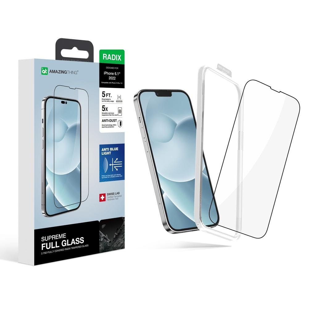 At iphone 14 6.1'' 2.75d fully covered radix anti blue glass anti blue