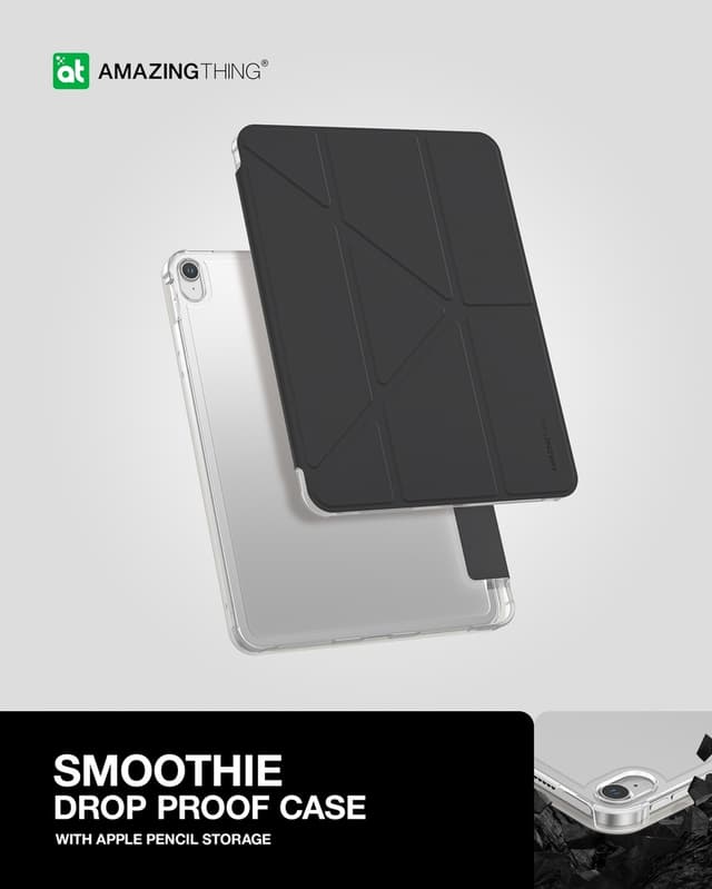 At smoothie drop proof case for ipad air 5 10.9''2022 black