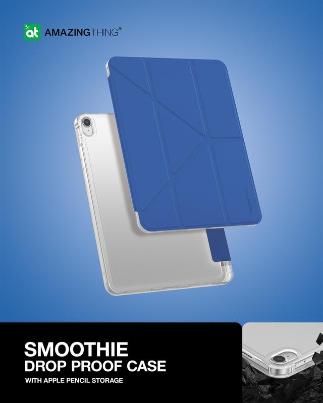 كفر ايباد اير 5 2022 مقاوم للصدمات 10.9 بوصة سموثي من أميزنغ ثينغ لون أزرق At smoothie drop proof case for ipad air 5 2022 - SW1hZ2U6MTQ1ODI5MA==