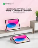 كفر ايباد اير 5 2022 مقاوم للصدمات 10.9 بوصة سموثي من أميزنغ ثينغ لون وردي At smoothie drop proof case for ipad air 5 2022