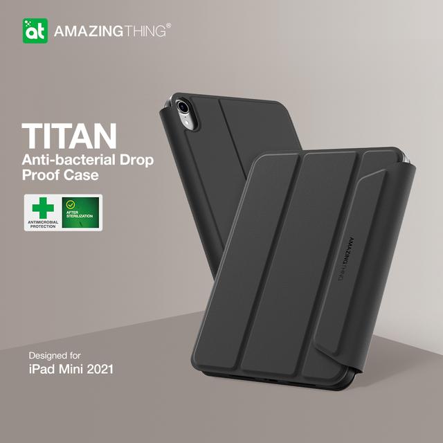 At Anti-Bac Titan Pro Mil-Drop Case-Ipad Mini 2021 8.3" Black - SW1hZ2U6MTQ2MDc4OA==