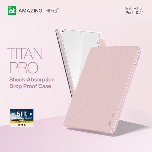 كفر ايباد 2021 تيتان برو ميل دروب بروف 10.2 بوصة من أميزنغ ثينغ لون وردي At titan pro mil drop proof case for ipad 2021 - SW1hZ2U6MTQ1OTc0Nw==