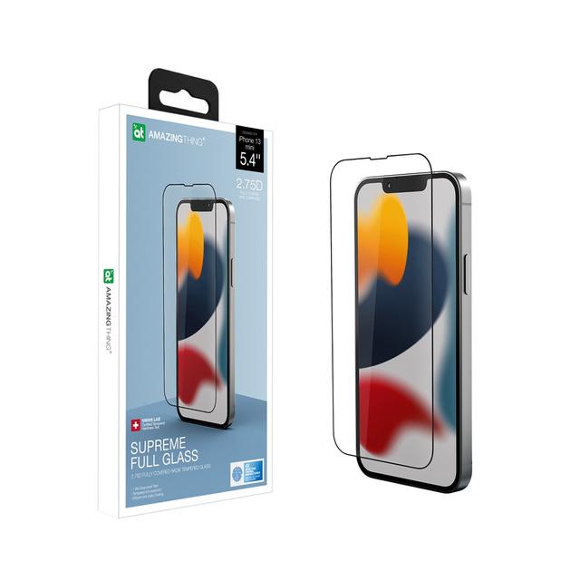 شاشة حماية زجاجية كاملة التغطية لأيفون 13 من أميزنغ ثينغ 2.75 دي مع أداة تركيب At iphone 13 fully covered glass - SW1hZ2U6MTQ2Mjc3Mw==