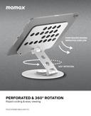 Momax fold stand mila rotatable tablet stand silver - SW1hZ2U6MTQ1ODM3NQ==