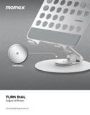 Momax fold stand mila rotatable tablet stand silver