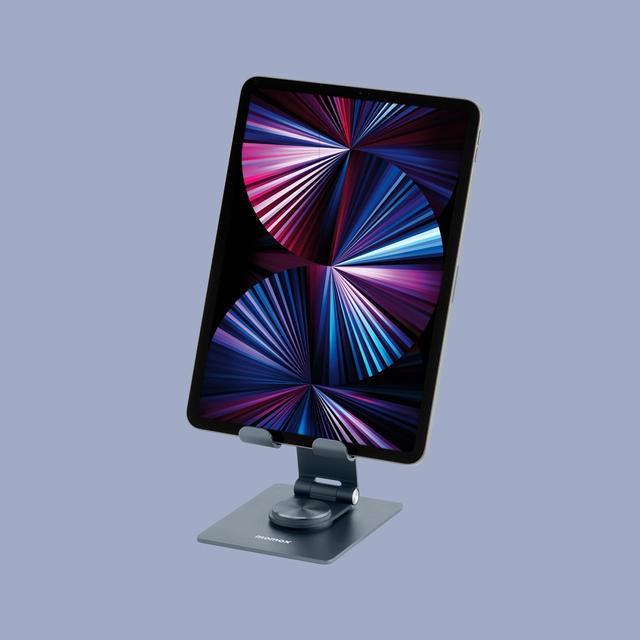 ستاند جوال وايباد قابل للطي من موماكس لون رمادي Momax fold stand rotatable phone and tablet stand space - SW1hZ2U6MTQ1OTU2OQ==