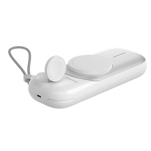 Momax airbox go power capsule with magsafe 10000mah apple 15w fast charger white