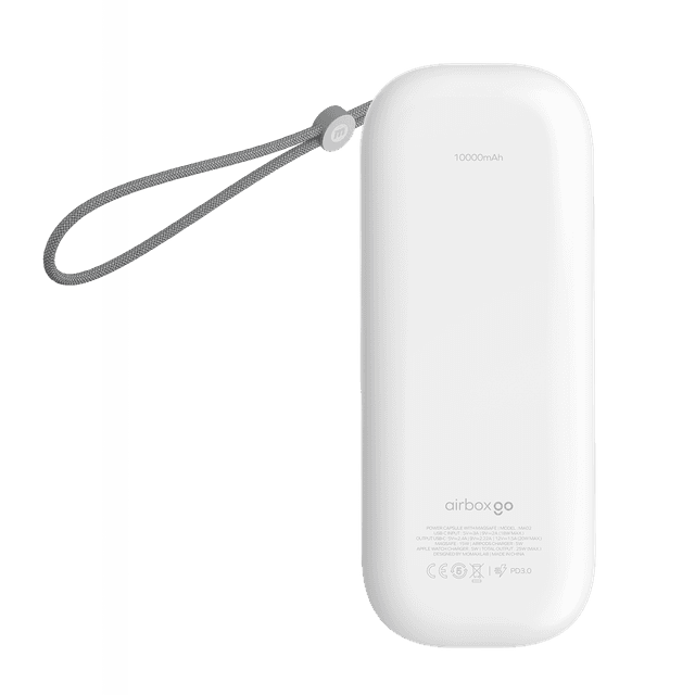 Momax airbox go power capsule with magsafe 10000mah apple 15w fast charger white
