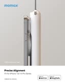 Momax airbox go power capsule with magsafe 10000mah apple 15w fast charger white