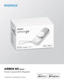 Momax airbox go power capsule with magsafe 10000mah apple 15w fast charger white