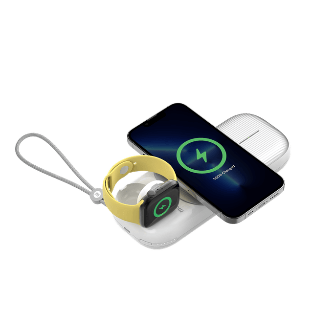 Momax airbox go power capsule with magsafe 10000mah apple 15w fast charger white