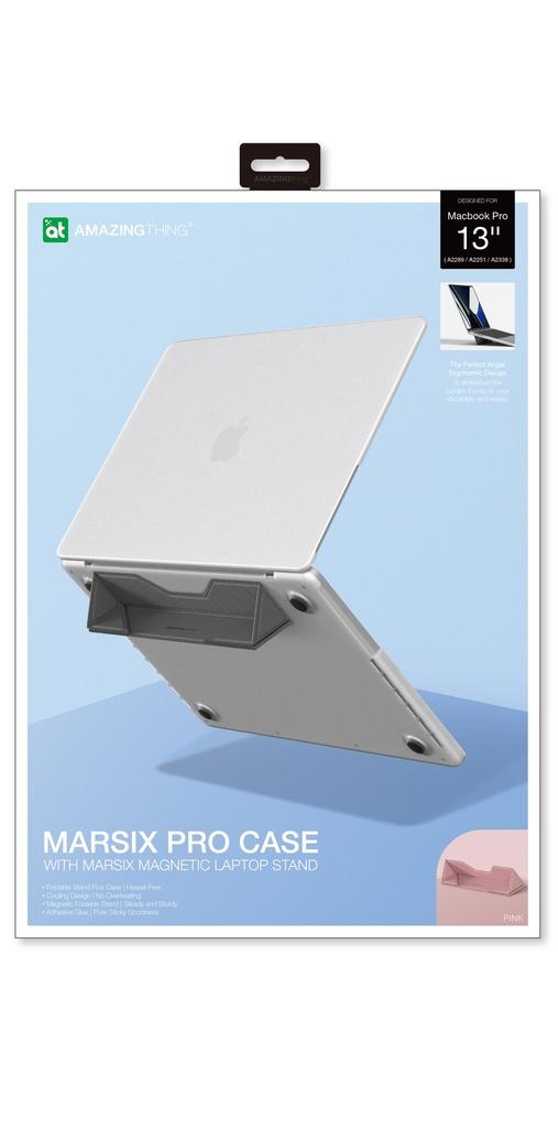 At marsix pro case with magnetic stand for macbook air 13.6'' matte clear/pink - SW1hZ2U6MTQ2MDYzOA==