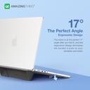 At marsix pro macbook 13'' pro case with magnetic stand matte clear+grey