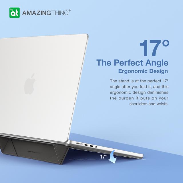 At marsix pro macbook 13'' pro case with magnetic stand matte clear+blue - SW1hZ2U6MTQ2MTQ3Mg==