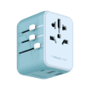 فيش السفر العالمي 20 واط 3 منافذ لون أزرق من موماكس Momax world travel charger - SW1hZ2U6MTQ2MDA5MA==