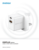 Momax oneplug 20w 2 port mini wall charger black - SW1hZ2U6MTQ1OTUyMA==