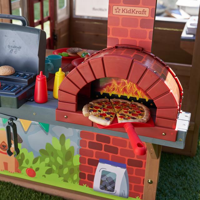 بيت اطفال غريل اند تشل كيد كرافت Kidkraft Grill and Chill Pizza Outdoor Playhouse