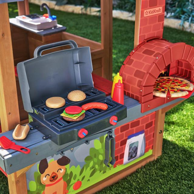 بيت اطفال غريل اند تشل كيد كرافت Kidkraft Grill and Chill Pizza Outdoor Playhouse