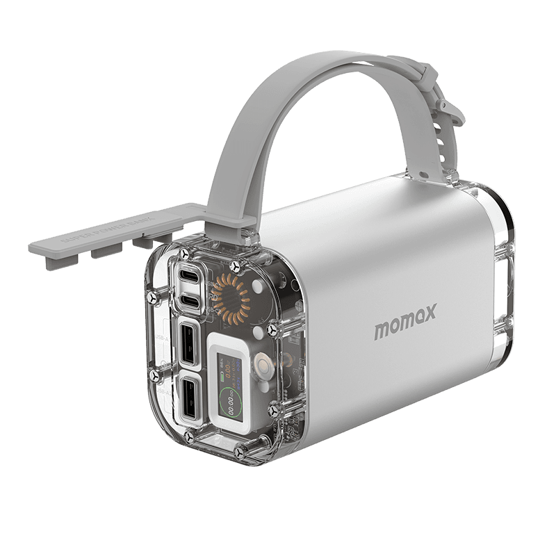 Momax ipower stone mini 40000mah 100w portable power station silver