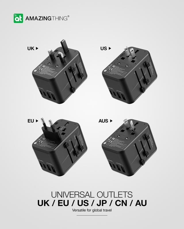 At explorer pro pd65w 5 ports 2a+3c travel charger black - SW1hZ2U6MTQ1OTA2NQ==