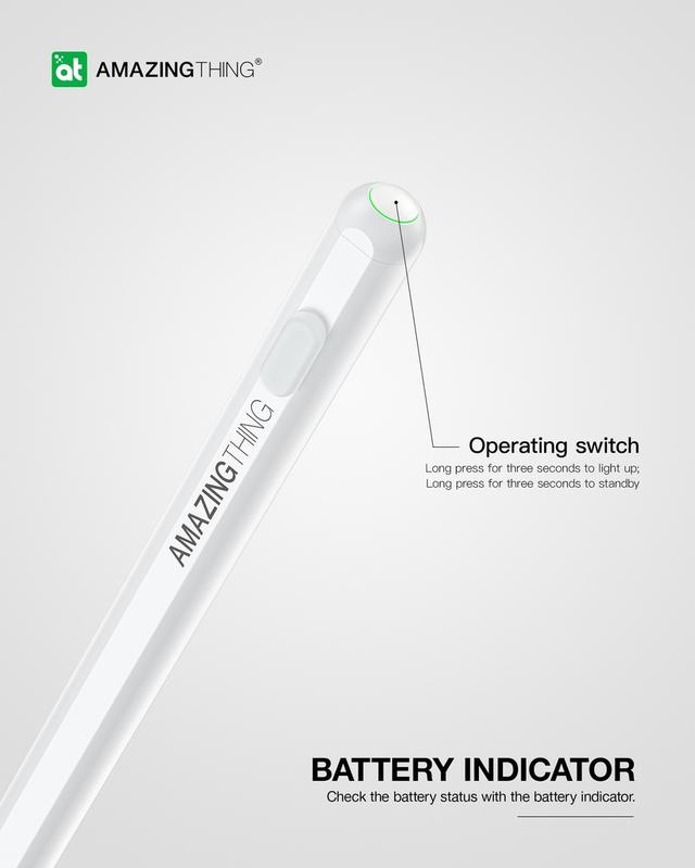 قلم ايباد برو 2 شحن لاسلكي متوافق مع ايباد ميني وبرو واير لون أبيض من أميزنغ ثينغ At stylus pen pro 2 with magnetic charging - SW1hZ2U6MTQ2MDI1Ng==