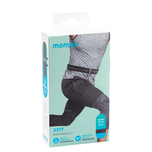 شنطة خصر اكس فيت للجري من موماكس لون أسود Momax xfit waist bag - SW1hZ2U6MTQ1OTkxMw==