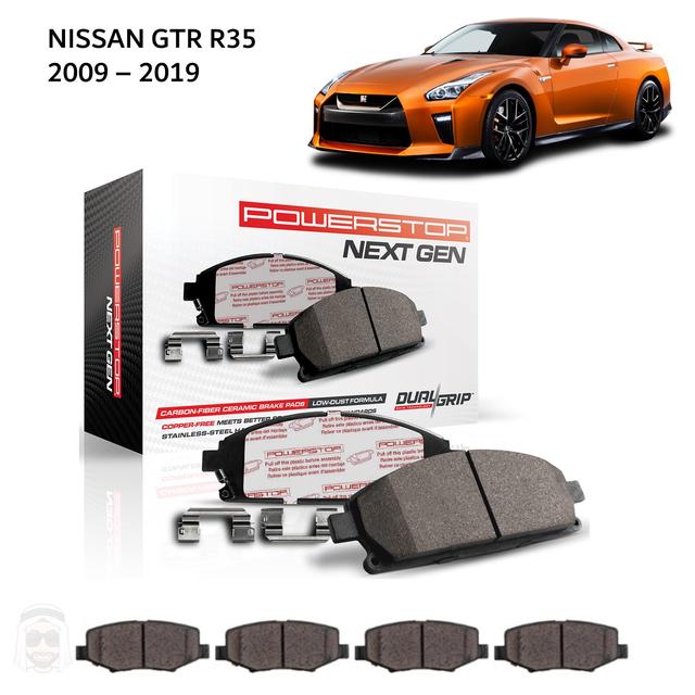Nissan GTR R35 2009 to 2019 - Carbon Fiber Ceramic Brake Pads by PowerStop NextGen - SW1hZ2U6MTkxOTY3Mg==