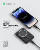 شاحن متنقل ماغ سيف ثاندر برو ماغ بي دي 5000 ميلي أمبير من أميزنغ ثينغ لون أسود At thunder pro mag power bank