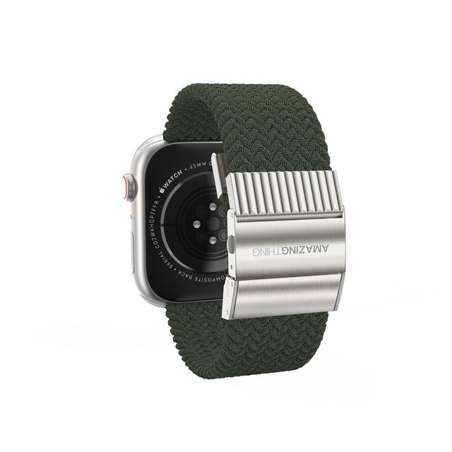 At titan weave band for apple w 49/45/44/42mm space dark green - SW1hZ2U6MTQ2MjM4Mg==