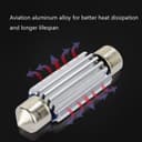 لمبة لوحة السيارة 8 وات 39 ملم توبيز Toby's Car LED Dome Light 3014 30smd