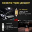 لمبة لوحة السيارة 8 وات 39 ملم توبيز Toby's Car LED Dome Light 3014 30smd