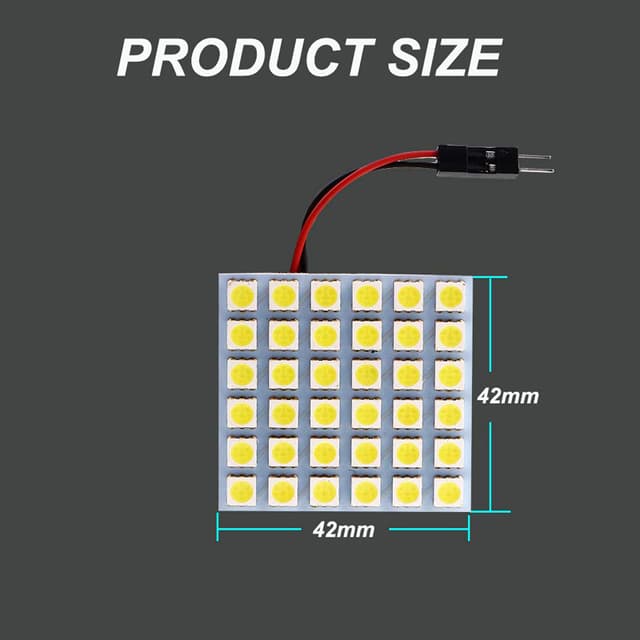 لمبات ليد سقف سيارة 500 لومن توبيز Toby's Car LED Dome Light 5050 36 SMD