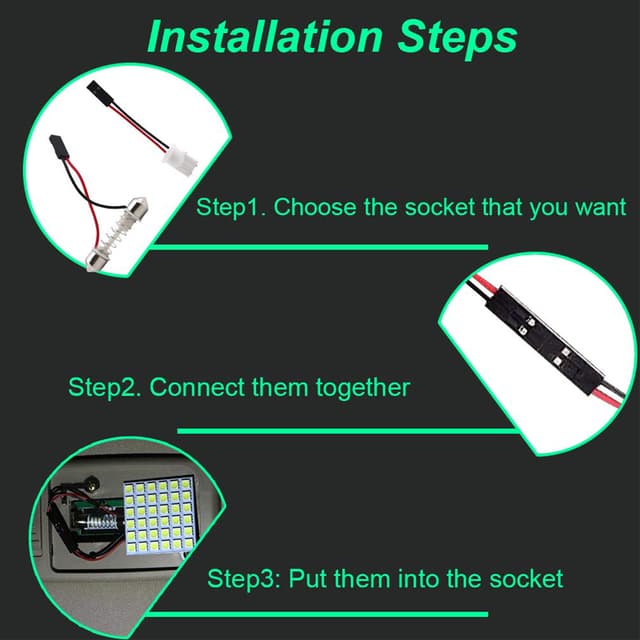 لمبات ليد سقف سيارة 500 لومن توبيز Toby's Car LED Dome Light 5050 36 SMD