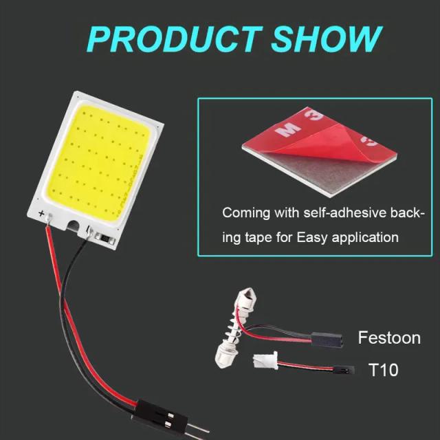 Toby's High-Intensity Fast Active Roof Light COB 24smd Car Interior Dome Light Powerful Brightest COB Light, Low Power Consumption and Shockproof - SW1hZ2U6bnVsbA==