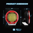 كشاف ليد 9 انش 96 واط أحمر توبيز Toby's R 96W LED Light Bar Work Light Red Color