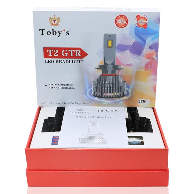 لمبات ليد للسيارات جي تي آر H4 للمصابيح الأمامية 450 واط توبيز Toby's T2-GTR H4 Car LED Headlight 450W