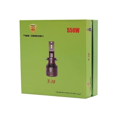 لمبات ليد للسيارات تي 30 H7 للمصابيح الامامية 550 واط توبيز Toby's T30 H7 Car LED Headlight