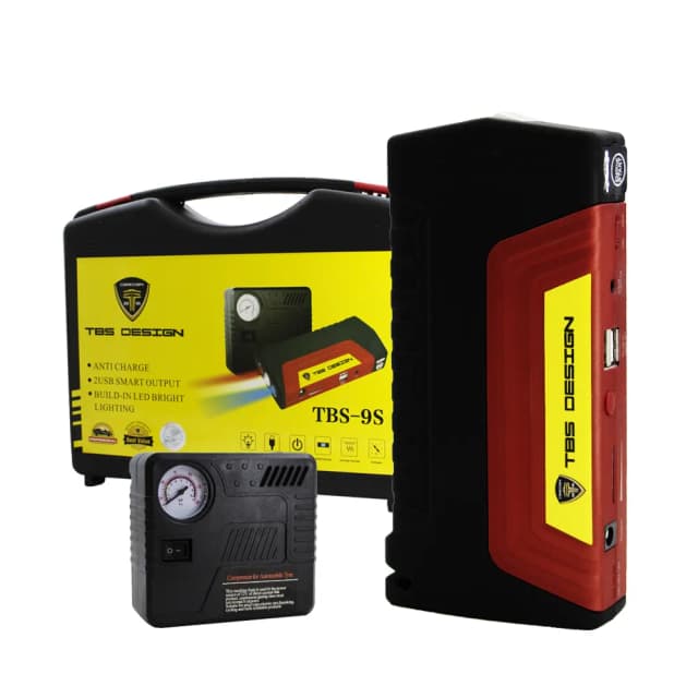 اشتراك سيارة 7800 ميلي امبير مع منفاخ اطارات Toby's TBS 9S Car Jump Starter - 691232