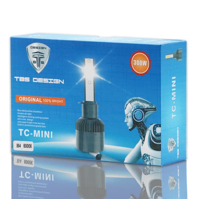 لمبات ليد للسيارات H4 للمصابيح الامامية 300 واط توبيز Toby's TC Mini H4 Car LED Headlight 300W