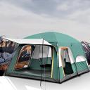 Toby's Tobys 096 Big Green Camping Tent with 2 Extra Dark Sleeping Cabins for 5-12 Person - SW1hZ2U6bnVsbA==