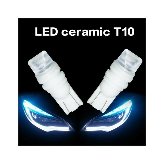 Toby's1.5W 2PCS T10 Ceramic Lens,  Car Parking Light, Car LED Bulb, High Bright LED, 600Lm Lumens, White - SW1hZ2U6bnVsbA==