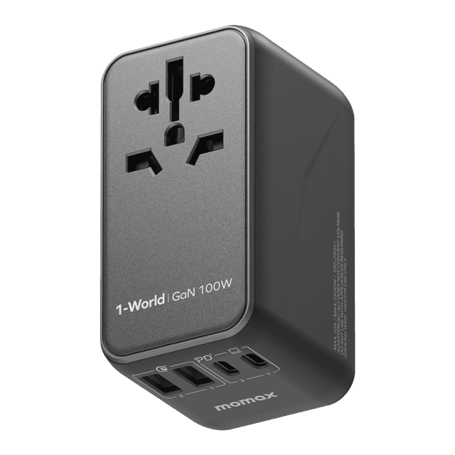 Momax 1world 100w gan 4 ports ac travel charger black - SW1hZ2U6MTQ1NzkwMw==