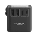 فيش السفر العالمي 65 واط جان من موماكس لون أسود Momax 1world 65w gan ac travel charger