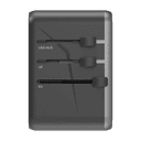 فيش السفر العالمي 65 واط جان من موماكس لون أسود Momax 1world 65w gan ac travel charger