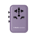 فيش السفر العالمي 65 وات جان من موماكس لون بنفسجي Momax 1world 65w gan ac travel charger