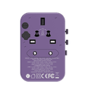 فيش السفر العالمي 65 وات جان من موماكس لون بنفسجي Momax 1world 65w gan ac travel charger