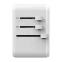 فيش السفر العالمي 65 وات جان من موماكس لون أبيض Momax 1world 65w gan ac travel charger