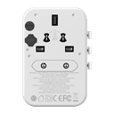 فيش السفر العالمي 65 وات جان من موماكس لون أبيض Momax 1world 65w gan ac travel charger