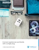 فيش السفر العالمي 65 وات جان من موماكس لون أبيض Momax 1world 65w gan ac travel charger